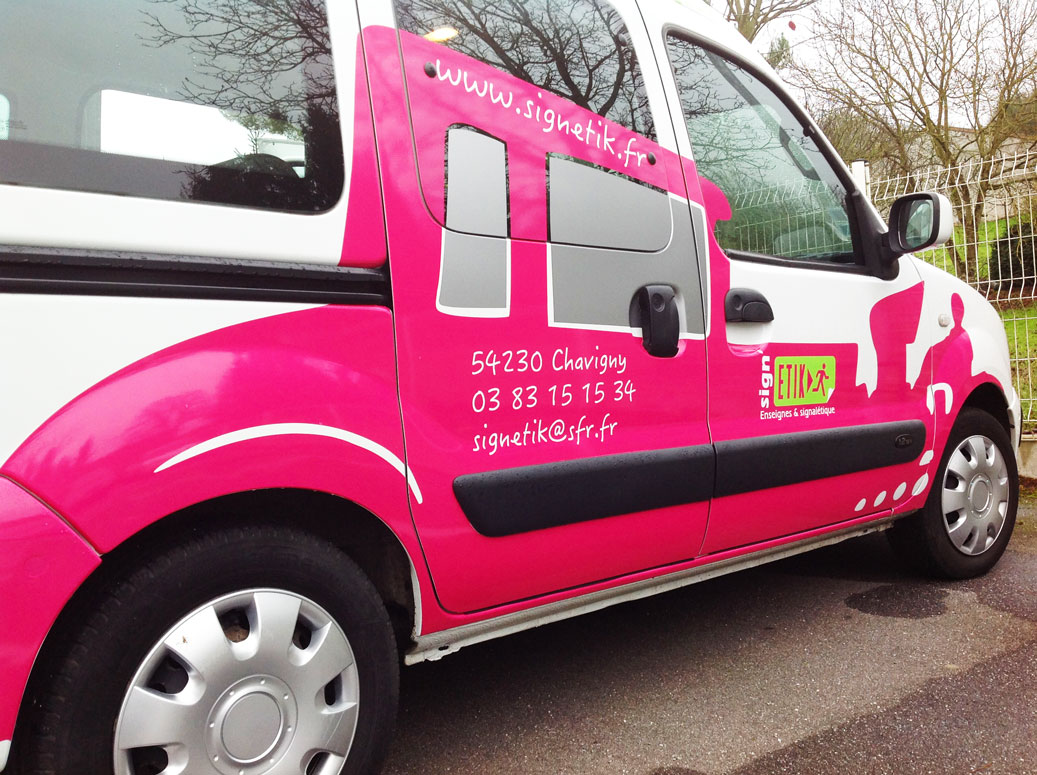 Déco adhésive du véhicule professionnel de sign'ETIK Nancy id=